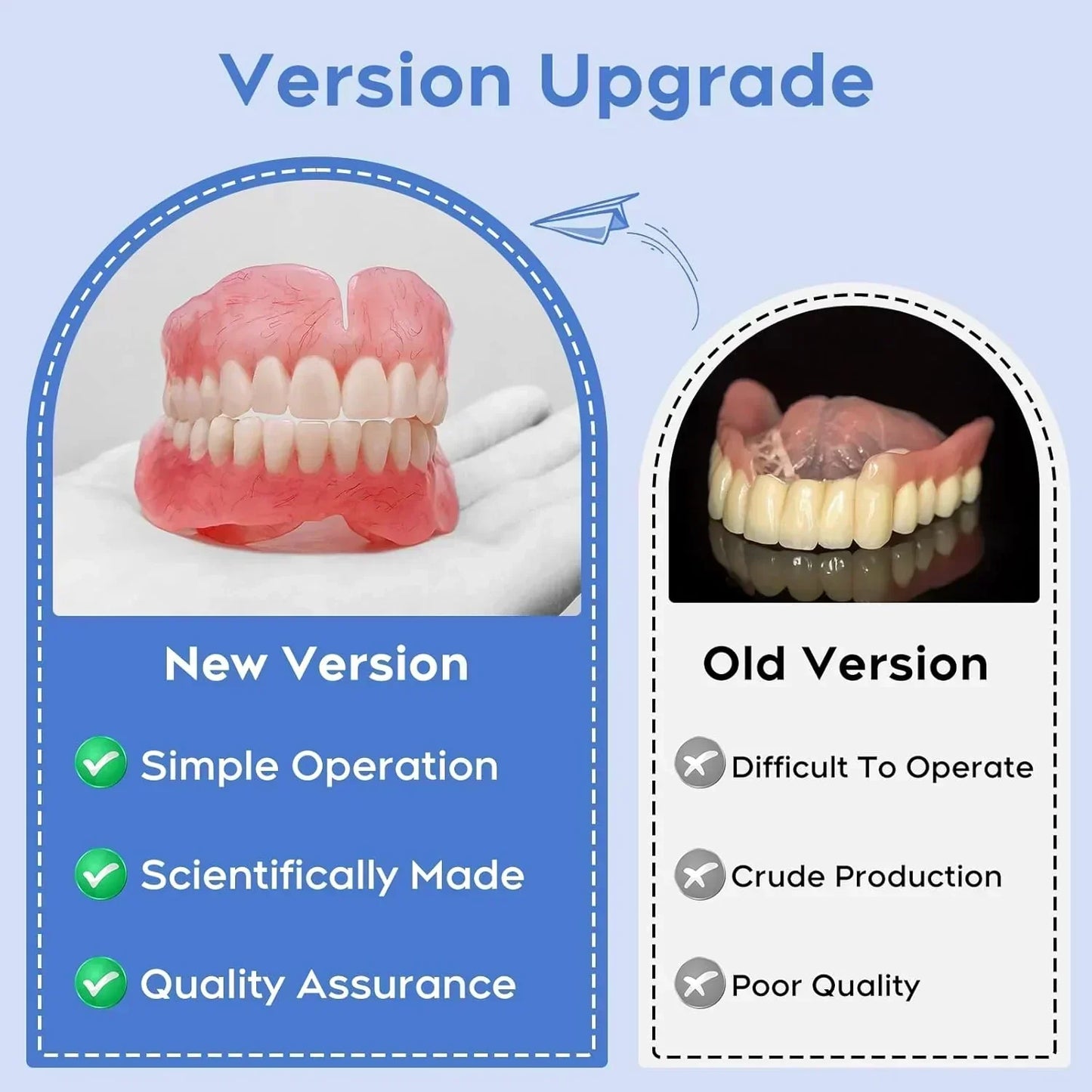 ✨Ends Today: 60% OFF! ⏰Acezozla® Medical Full Denture with Strong Suction ✅ (Made and Shipped from the USA🍀)