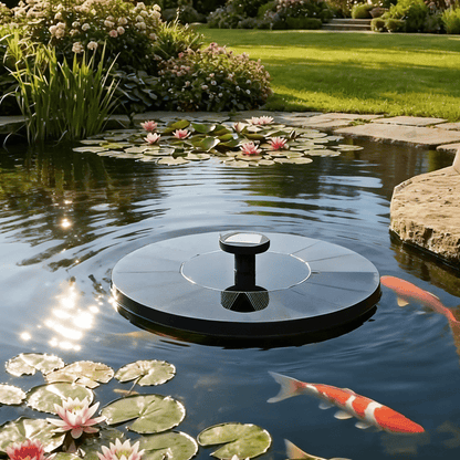 Peachlife™ Solar Fountain with 6 Nozzles – Solar Powered, Rechargeable Battery, LED Option